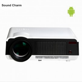 Free shipping !Best 5500Lumens  Digital TV Led Projector 1080P Android 4.4.2 WiFi Smart HD LCD Video 3D Proyector for European