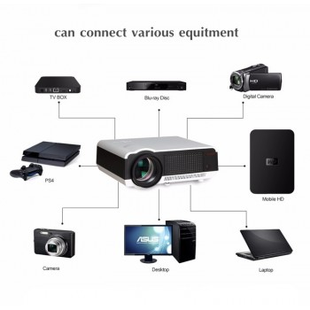 Native Full HD 1080P 5500Lumens Led Digital Smart 3D Projector,Perfect For Home Theater Projector