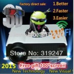 5500lumen Android4.4 HD LED Wifi Smart Projector 230W 3D home theater LCD Video Proyector TV Beamer with Bluetooth 4.0