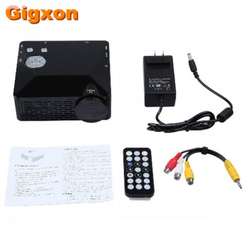 Gigxon - G810 HD Home Theater Cinema LCD Image System 80 Lumens MINI LED Projector with AV/VGA/SD/USB/HDMI free shipping