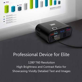 Brand AUN Projector T90.  3200 Lumen, 1280*768 Resolution (Optional Android Projector with Bluetooth WIFI, Support KODI AC3)