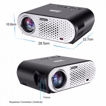 Brand AUN Projector T90.  3200 Lumen, 1280*768 Resolution (Optional Android Projector with Bluetooth WIFI, Support KODI AC3)