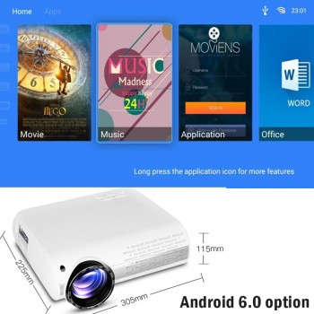Smartldea 5500lumens M2 Full HD LED home theater projector Android wifi BT4.0 1080p beamer digital cinema video game proyector