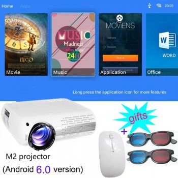 Smartldea 5500lumens M2 Full HD LED home theater projector Android wifi BT4.0 1080p beamer digital cinema video game proyector