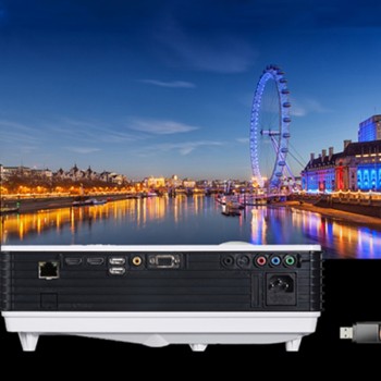vga hdmi 3rca usb rj45 wifi projector  HD home theater multimedia Projector Support 1080P android system