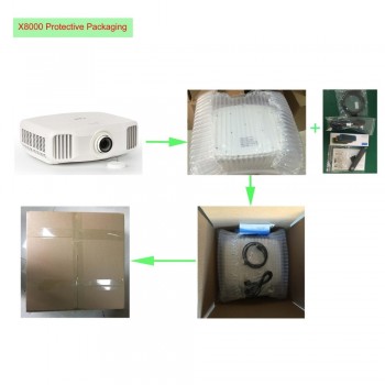 CRE X8000 3lcd led real 3D professional home theater projector Native 2K Support 4K With android 5.1