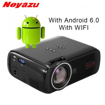 NOYAZU Android 6.0 Projector WIFI bluetooth Portable HD LED TV Projector 3D Home Theater LCD Projectors Video Projector Beamer