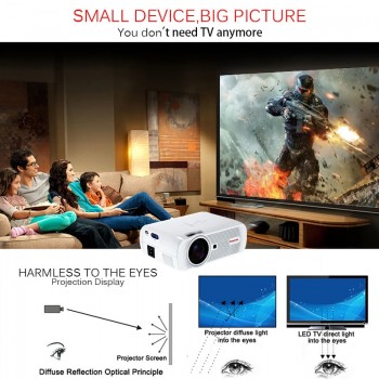 NOYAZU Android 6.0 Projector WIFI bluetooth Portable HD LED TV Projector 3D Home Theater LCD Projectors Video Projector Beamer