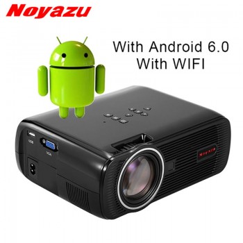 NOYAZU Android 6.0 Projector WIFI bluetooth Portable HD LED TV Projector 3D Home Theater LCD Projectors Video Projector Beamer