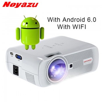 NOYAZU Android 6.0 Projector WIFI bluetooth Portable HD LED TV Projector 3D Home Theater LCD Projectors Video Projector Beamer
