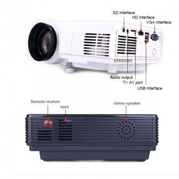 Noyazu Q5 1800 Lumens Mini LED Projector For TV Home Theater Support Full HD 1080p Video Media player HDMI LCD 3D Beamer
