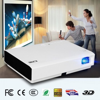 DLP projector with high bright 3LED light 3000lumen Screen Free TV projector with short throw projector