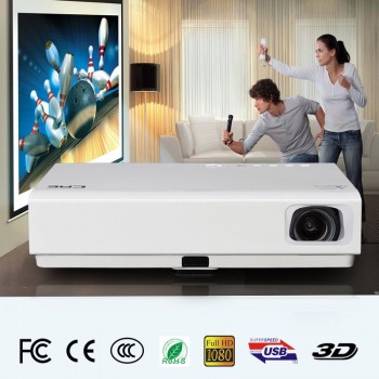 DLP projector with high bright 3LED light 3000lumen Screen Free TV projector with short throw projector