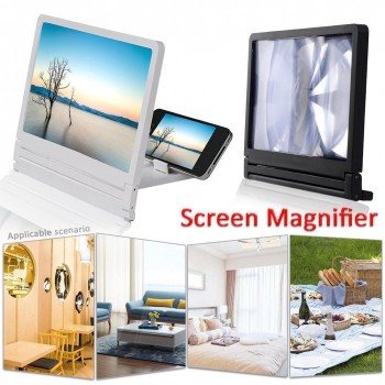 LumiParty 3D Mobile Phone Screen Magnifier HD Video Amplifier for Smartphone Stand Enlarger HD Video Magnifying Glass