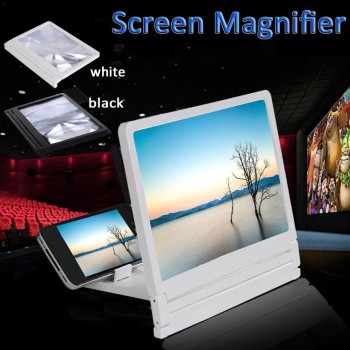 LumiParty 3D Mobile Phone Screen Magnifier HD Video Amplifier for Smartphone Stand Enlarger HD Video Magnifying Glass