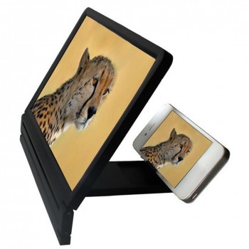 LumiParty 3D Mobile Phone Screen Magnifier HD Video Amplifier for Smartphone Stand Enlarger HD Video Magnifying Glass