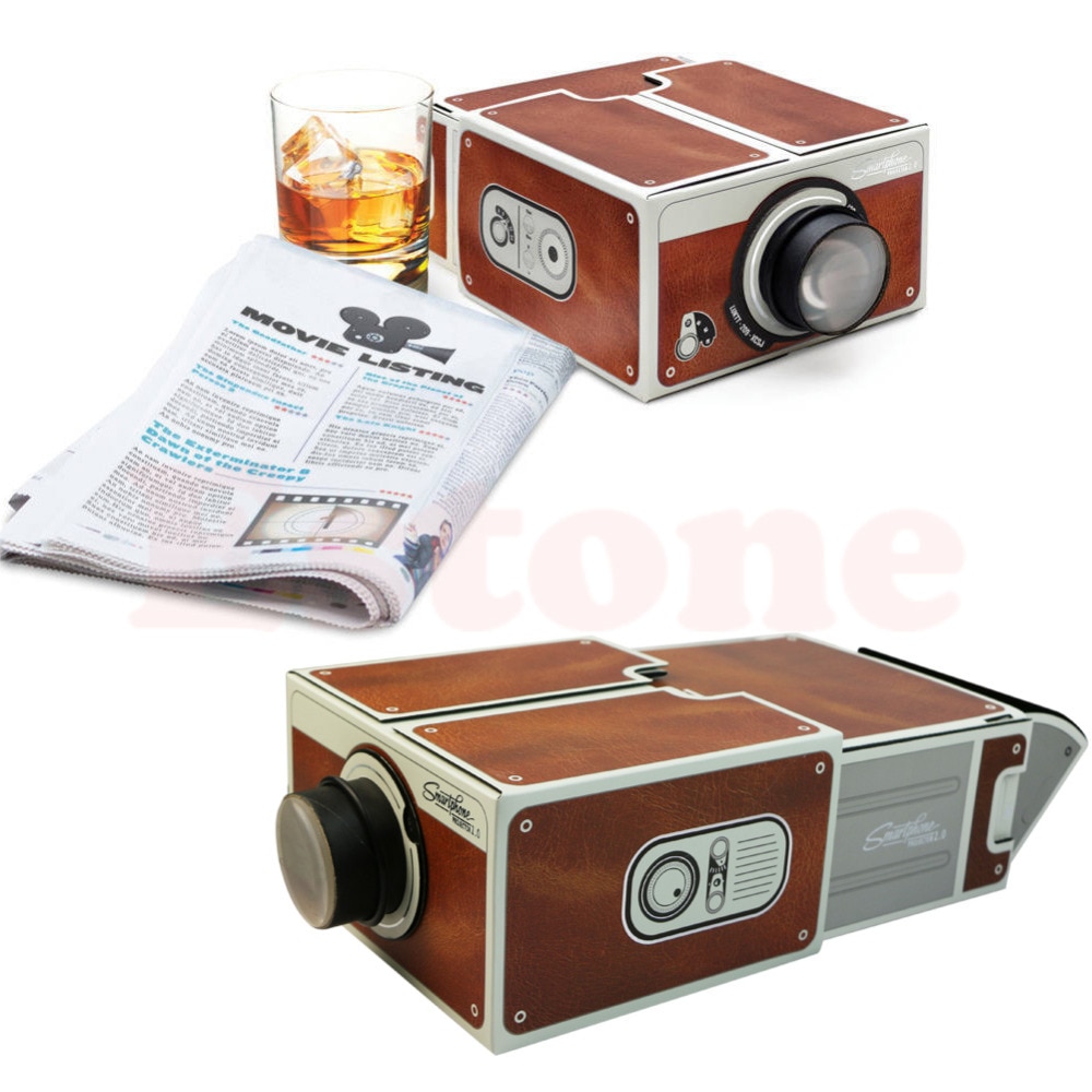 Portable Cardboard Smartphone Projector 2.0 / Assembled Phone Projector Cinema