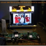 5.8 inch 1280*768 lcd screen CO58GWW10 with 5 in 1 driver board support analog DVBT2/DVB-T/DVB-C TV media DIY projector 16:9