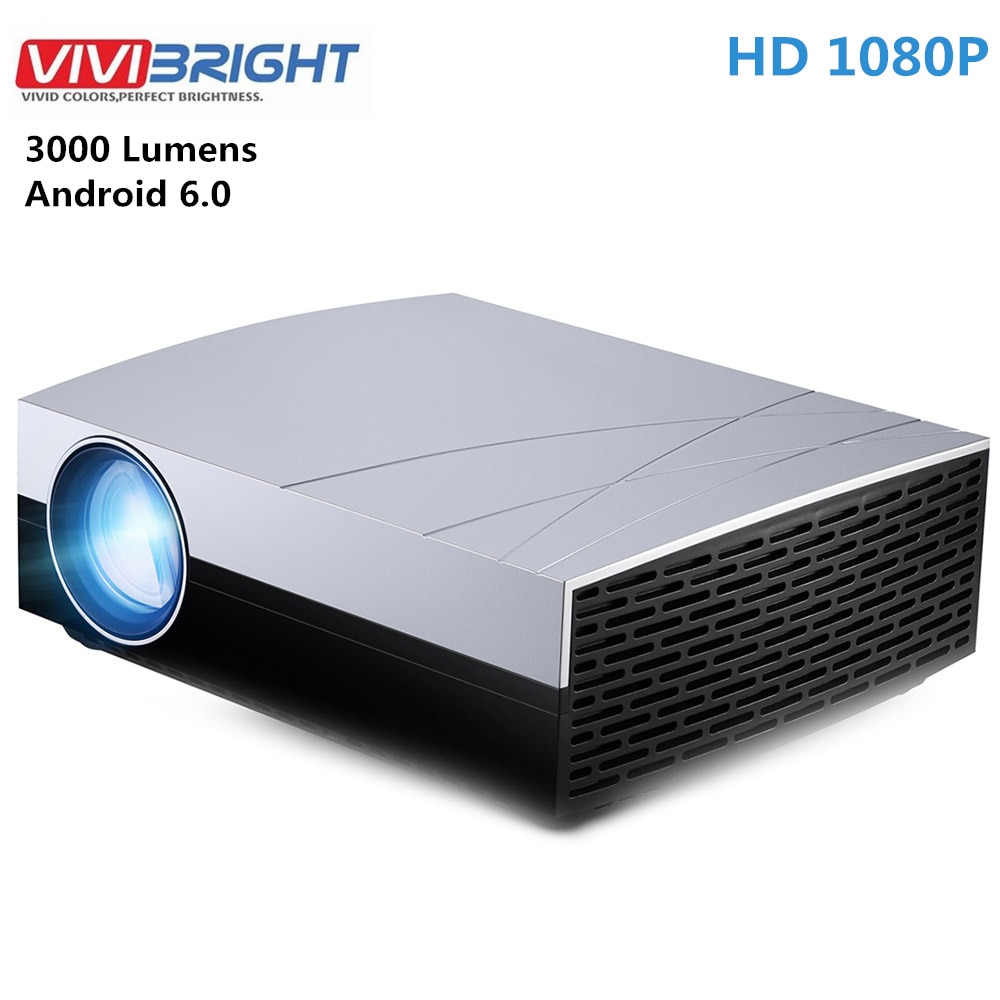 VIVIBRIGHT F20 UP HD LCD Home Theater Projector Android 6.0 1GB RAM 8GB ROM 3000 Lumens 1280 x 800 Resolution Bluetooth 4.0