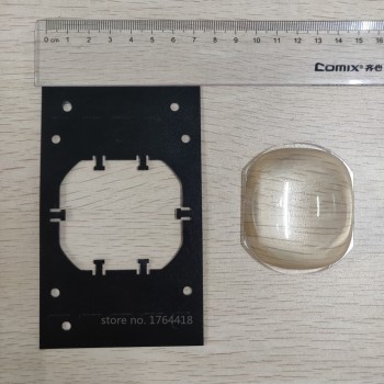 DIY LED projector square condenser lens with stand dedicated condenser lens square power LED lamp 62mm*52mm