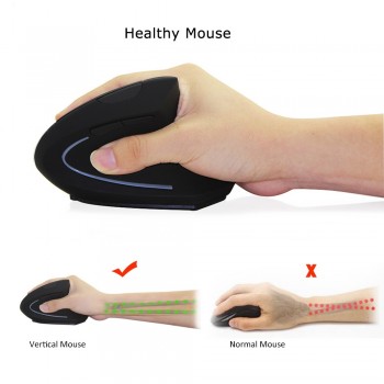 Vivicine Wireless Mouse Ergonomic Optical 2.4G 800/1200/1600DPI  Vertical Wireless Mouse Projector Accessories