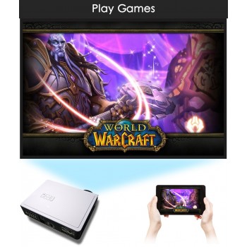 Poner Saund LED96+ WIFI Full HD Projector Android 6.0 Wireless Multi-screen interactive 10m HDMI Wall Bracket Tripod Vs led96