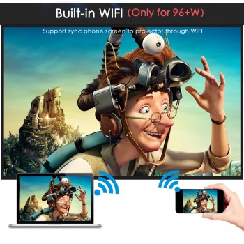 Poner Saund LED96+ WIFI Full HD Projector Android 6.0 Wireless Multi-screen interactive 10m HDMI Wall Bracket Tripod Vs led96