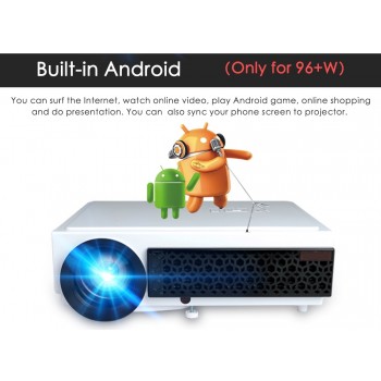 Poner Saund LED96+ WIFI Full HD Projector Android 6.0 Wireless Multi-screen interactive 10m HDMI Wall Bracket Tripod Vs led96