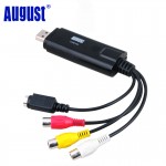 August VGB100 External USB Video Capture Card Transfer VHS Home Videos to PC / Capture Xbox 360 / Gameplay /S-Video/Composite In