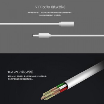Original XGIMI Extendable Charging Cable For Xgimi H2 Z3 Z4 Series White 1.2m DC2.5 Cable Port Extend Wire For XGIMI Projector