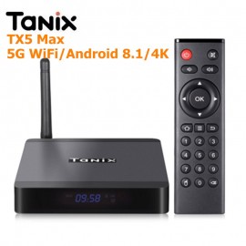 Tanix TX5 Max TV Box Android 8.1 Amlogic S905X2 4GB LPDDR4 + 32GB EMMC 2.4GHz + 5GHz WiFi BT4.2 Support 4K H.265 Set Top Box