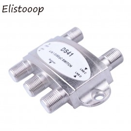 Elistooop TV  DiSEqC Switch 4x1 DiSEqC Switch satellite antenna flat LNB Switch for TV Receiver