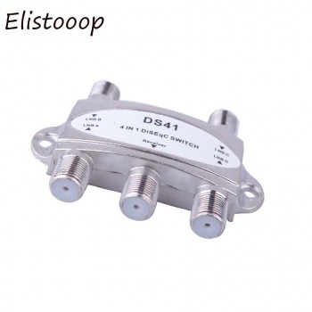Elistooop TV  DiSEqC Switch 4x1 DiSEqC Switch satellite antenna flat LNB Switch for TV Receiver