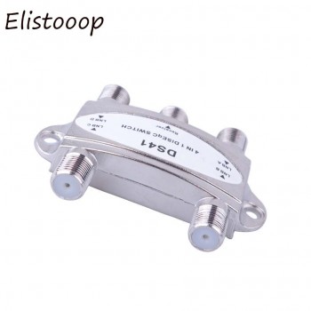 Elistooop TV  DiSEqC Switch 4x1 DiSEqC Switch satellite antenna flat LNB Switch for TV Receiver