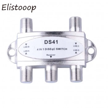 Elistooop TV  DiSEqC Switch 4x1 DiSEqC Switch satellite antenna flat LNB Switch for TV Receiver