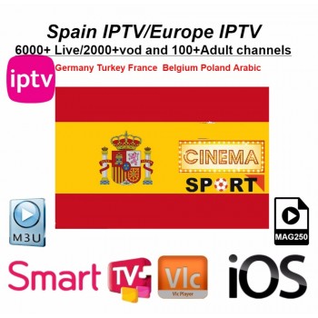 Spain IPTV Spanish Channel M3u Abonnement Iptv UK Italy Spaans france Germany Portugal Voor Android Box Enigma2 m3u Smart TV PC