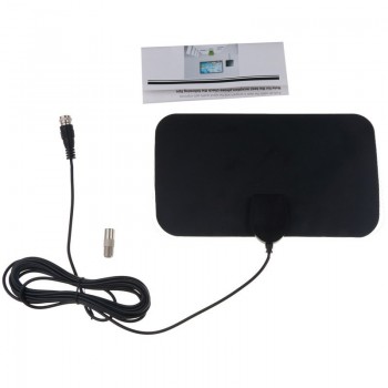 kebidumei Flat Indoor HD Digital Indoor Antena TV HDTV Antenna High Signal Capture Cable for Home