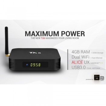 Wechip TX6 Smart Android 9.0 TV BOX 4G 32G Allwinner H6 Quad core 2.4G+5G Dual Wifi BT 4.1 Set Top Box 4K HD H.265 Media Player