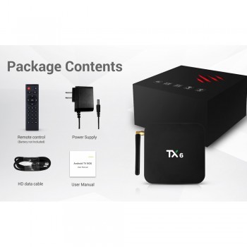 Wechip TX6 Smart Android 9.0 TV BOX 4G 32G Allwinner H6 Quad core 2.4G+5G Dual Wifi BT 4.1 Set Top Box 4K HD H.265 Media Player