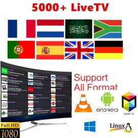 1 Year 5000+Live Europe IPTV French Dutch Spain Portugal UK IPTV Subscription arabic iptv free sports android tv box smart tv pc