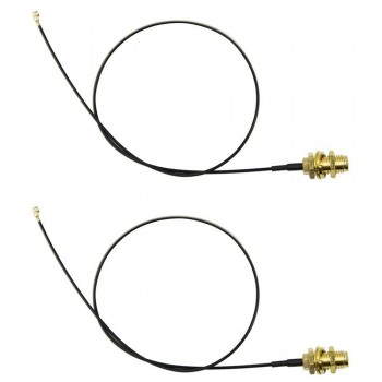 Top Deals 2 x 6dBi 2.4GHz 5GHz Dual Band WiFi RP-SMA Antenna + 2 x 35cm U.fl / IPEX Cable