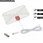 SOONHUA 4K 1080P Indoor HD Digital TV Antenna 50miles HDTV Transparent  Antena DVB-T VHF UHF ATSC Signal Receiver TV Aerial