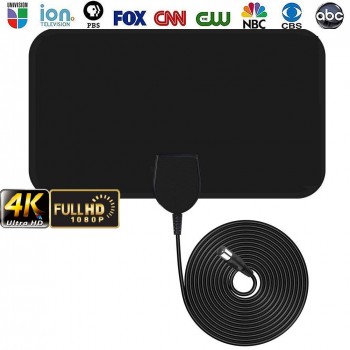 Indoor TV Antenna Aerial Digital HDTV Antennas 50 Miles Range 4K 1080P HD VHF UHF Freeview Television Antenna Satelite