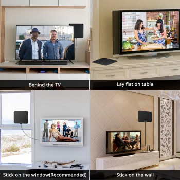 Indoor TV Antenna Aerial Digital HDTV Antennas 50 Miles Range 4K 1080P HD VHF UHF Freeview Television Antenna Satelite