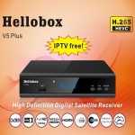 Hellobox V5 Plus Satellite Receiver 3 Months Free IPTV PowrVu IKS Biss fully autoroll DVBS2  SCAM+ 2 Year TV BOX