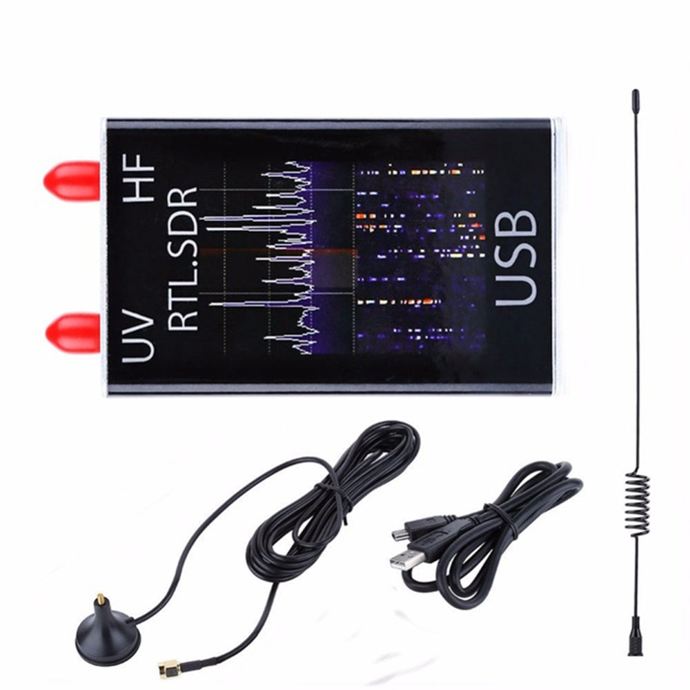 Ham Radio Receiver 100KHz-1.7GHz full Band UV HF RTL-SDR USB Tuner Receiver R820T+8232 Ham Radio Software Defined Radio