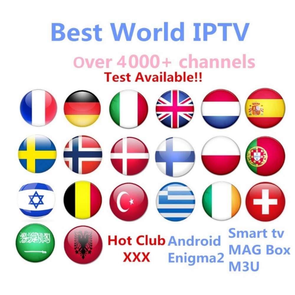 IPTV 4000+ channels TV Box Europe Sweden Arabic French Italy neo iptv subscription UK Adult IPTV m3u Enigma2 Smart TV Mag tv box