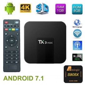 TX3 Mini tvbox set-top box Android 7.1 Quad Core Amlogic S905W ROM 4K WiFi 2G DDR3 16G 4K HD H.265 Media Player smart tv box
