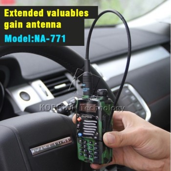 SMA Female Dual Wide Band Flexible Antenna Two Way Radio NA-771 NA771 SMA-F VHF/UHF 144/430MHz for Kenwood BAOFENG UV-5R BF-888S