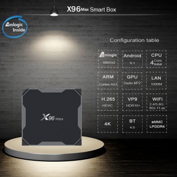 X96 Max Smart tv box android 8.1 Amlogic S905X2 Quad Core 4GB 64GB 2.4Gamp;5GHz Wifi android 8 1 4K Set top tv box X96Max mini box